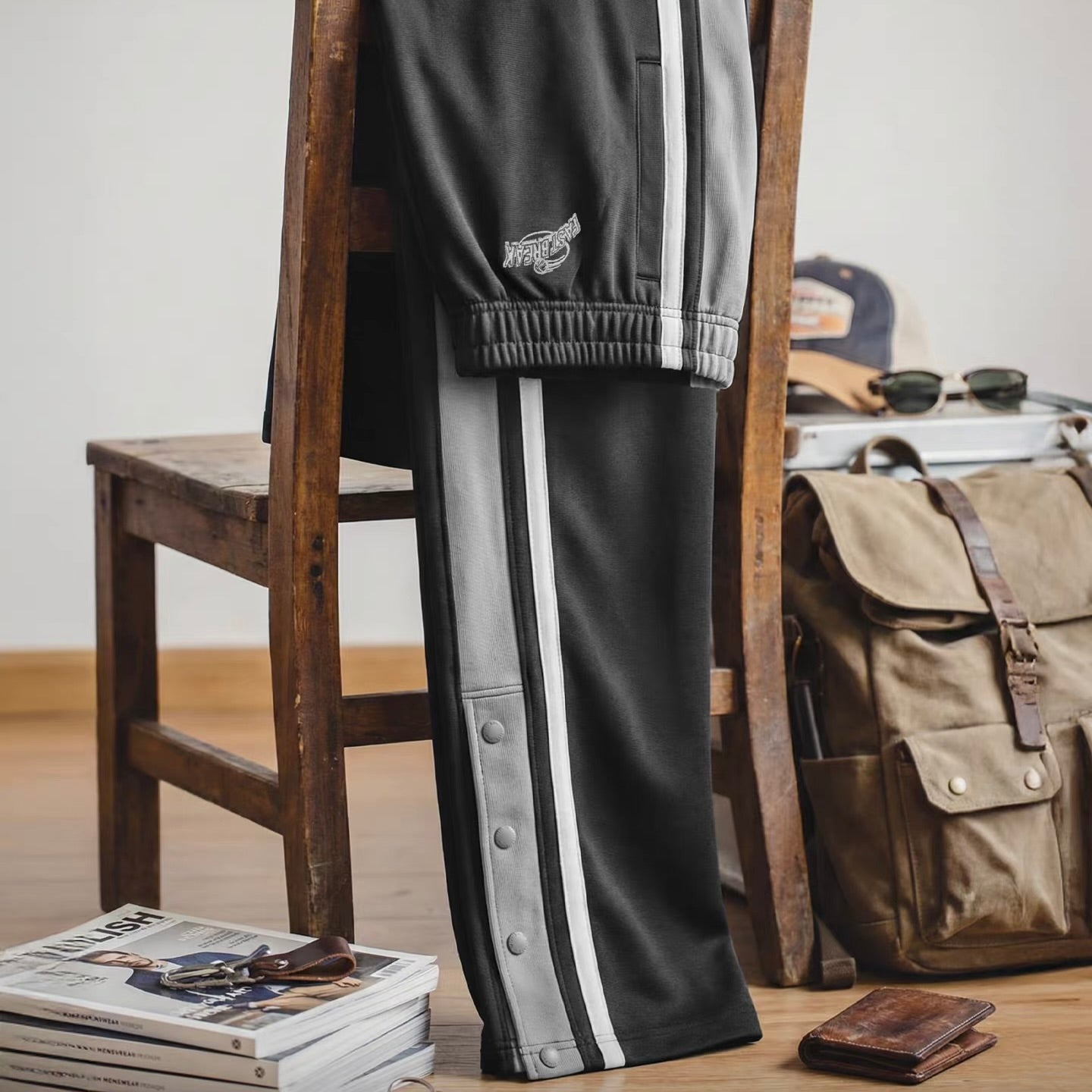 ラインデザイン ボタンダウンパンツ（1Color）251068