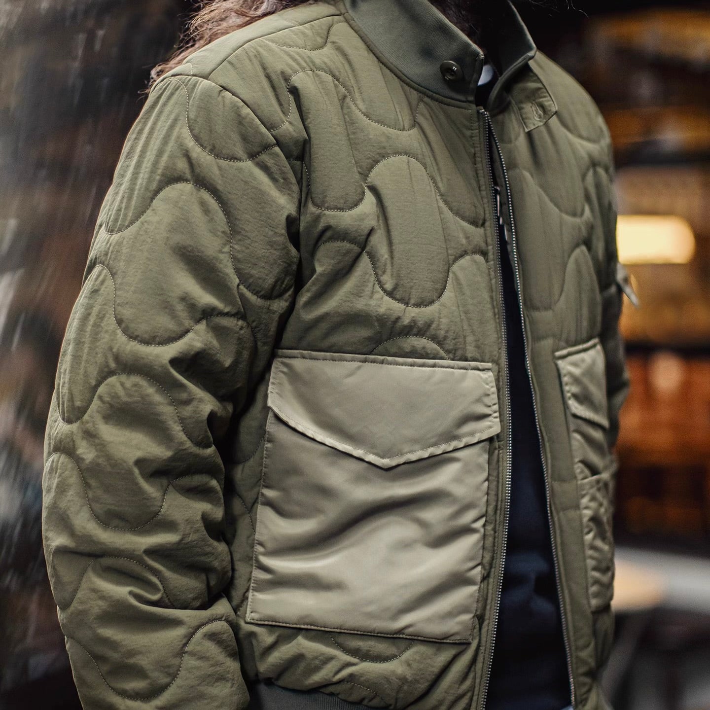 M-51 スタンドカラー キルトジャケット（1Color）250967