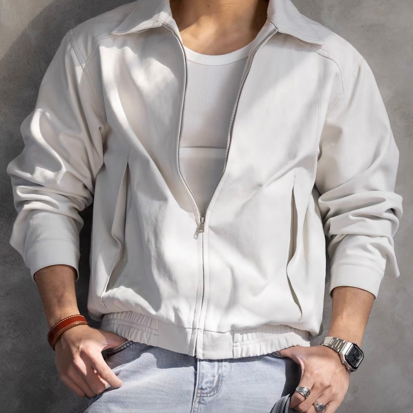 フルジップ シンプル ライトジャケット（1Color）260102