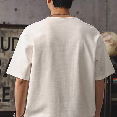 ボタン付 オーバーサイズ シンプルTシャツ（2Colors）260236
