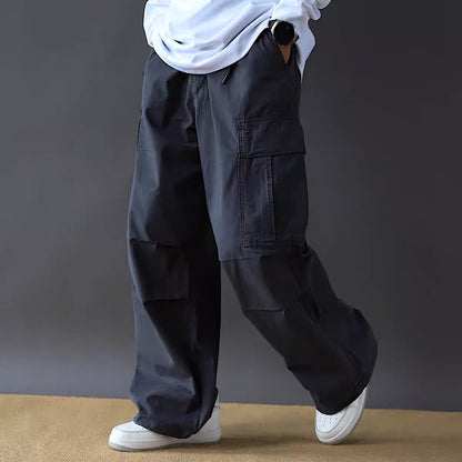 ワイドストレート ビッグポケット付 ワークパンツ（4Colors）250470