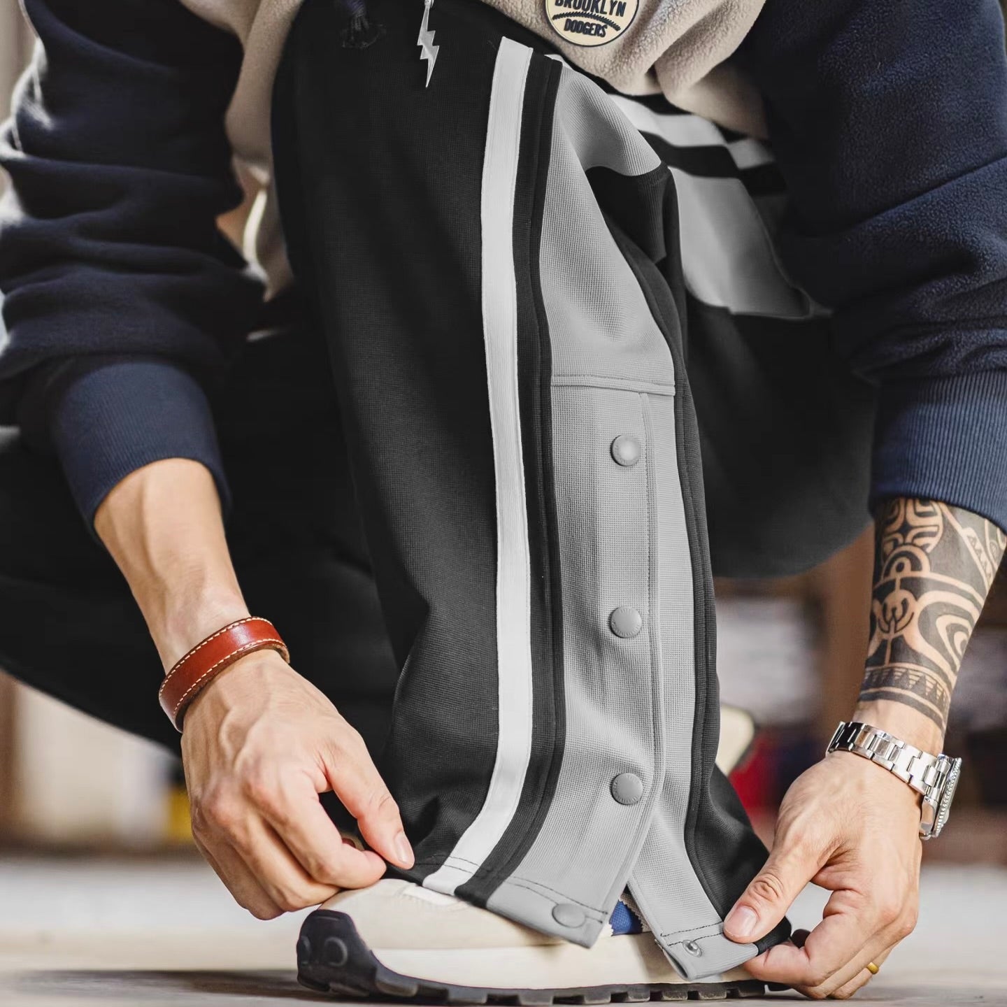 ラインデザイン ボタンダウンパンツ（1Color）251068