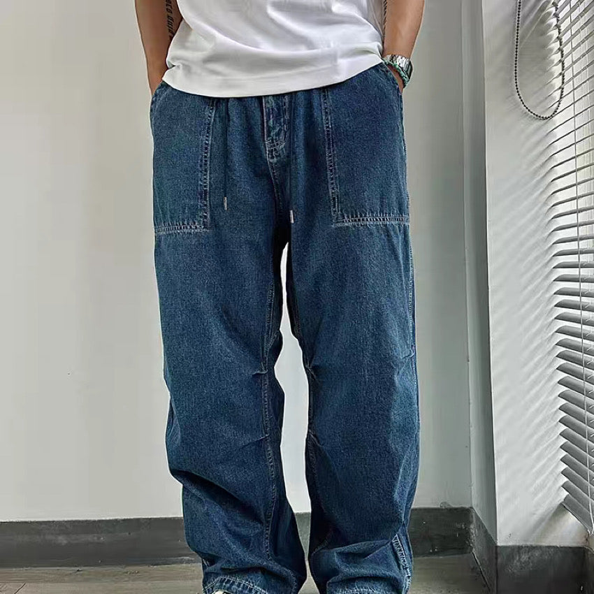 裾ドローコード ウォッシュドデニムパンツ（1Color）250448 – Champyee