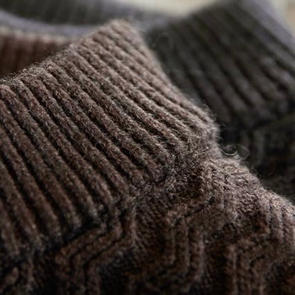 ウェーブデザイン ラウンドネック カーディガン（3Colors）250977