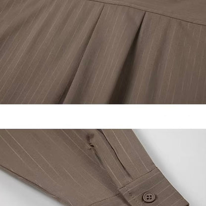 ルーズ ストライプ オーバーサイズシャツ（8Colors）260159