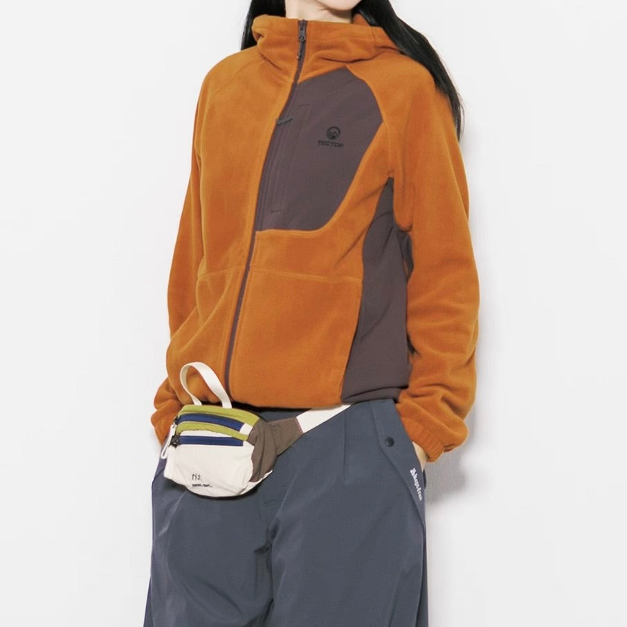 ワンポイントカラー フード付フリースジャケット（3Colors）250939