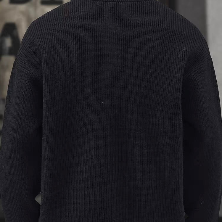 ベースボールカラー ニットカーディガン（2Colors）251056