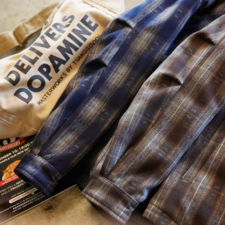 チェック柄 シャツジャケット（2Colors）250969