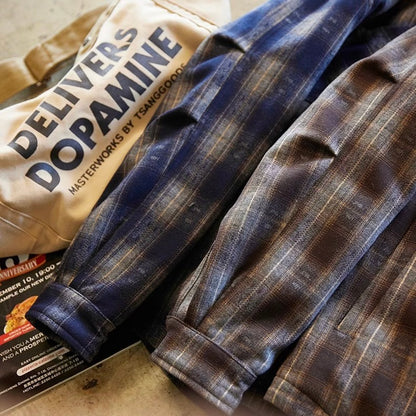 チェック柄 シャツジャケット（2Colors）250969