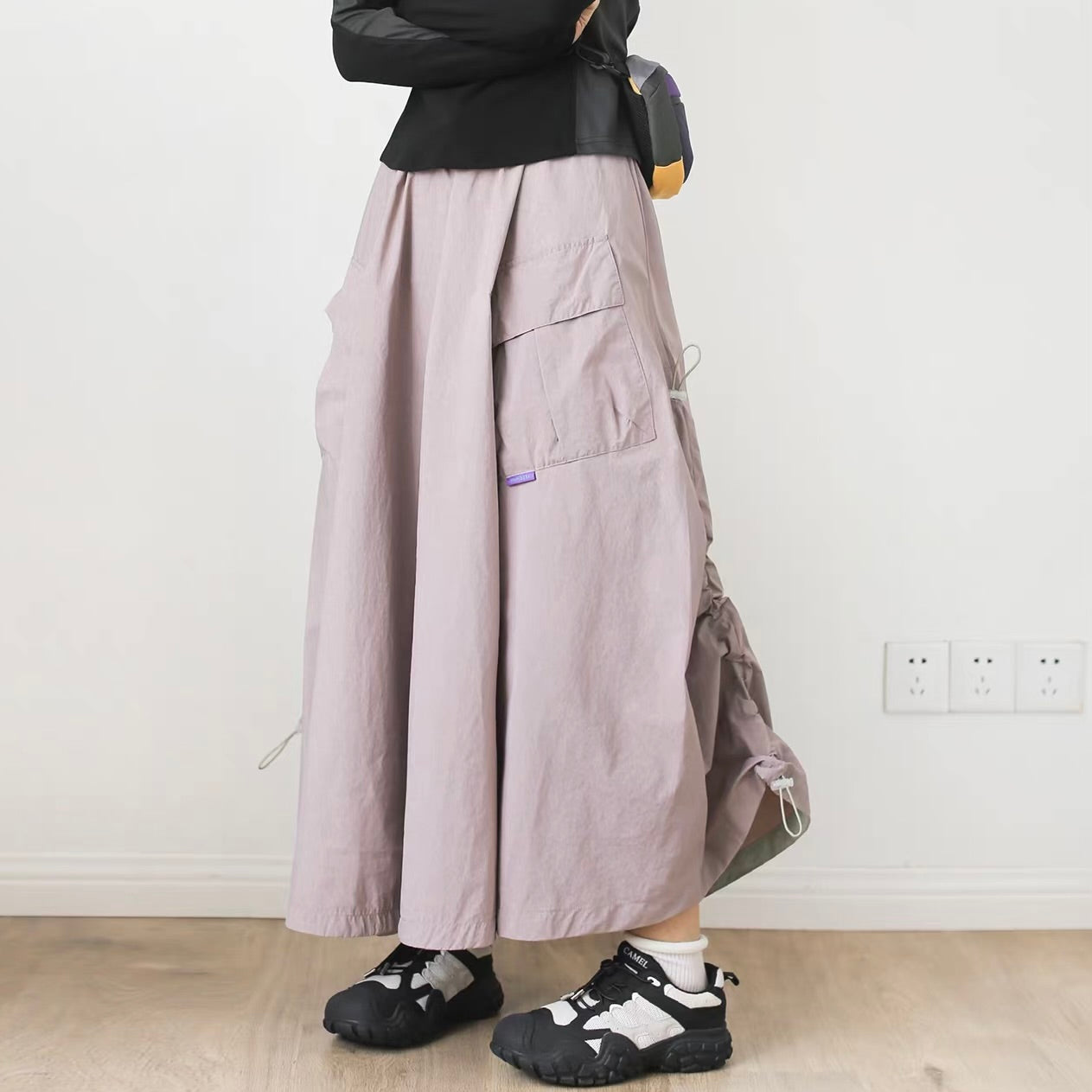 ビッグポケット ドローコード付 ワークスカート（2Colors）260178