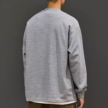 ワッフル ヘンリーネックプルオーバー（3Colors）250707