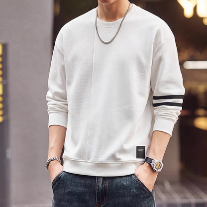 ラインデザイン アシンメトリー スウェットシャツ（4Colors）260753