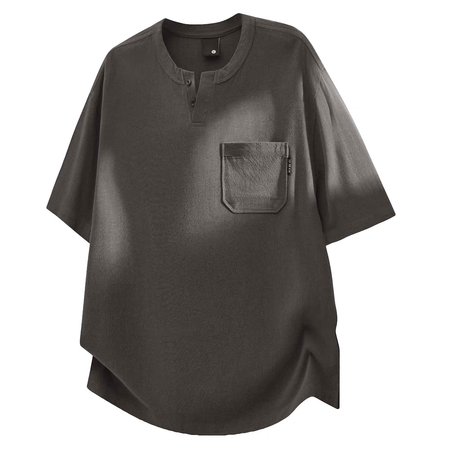 リネン混 ヘンリーネックTシャツ（7Colors）260474