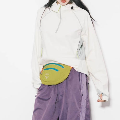 アクセントカラー ハーフジップ ライトジャケット（3Colors）260112