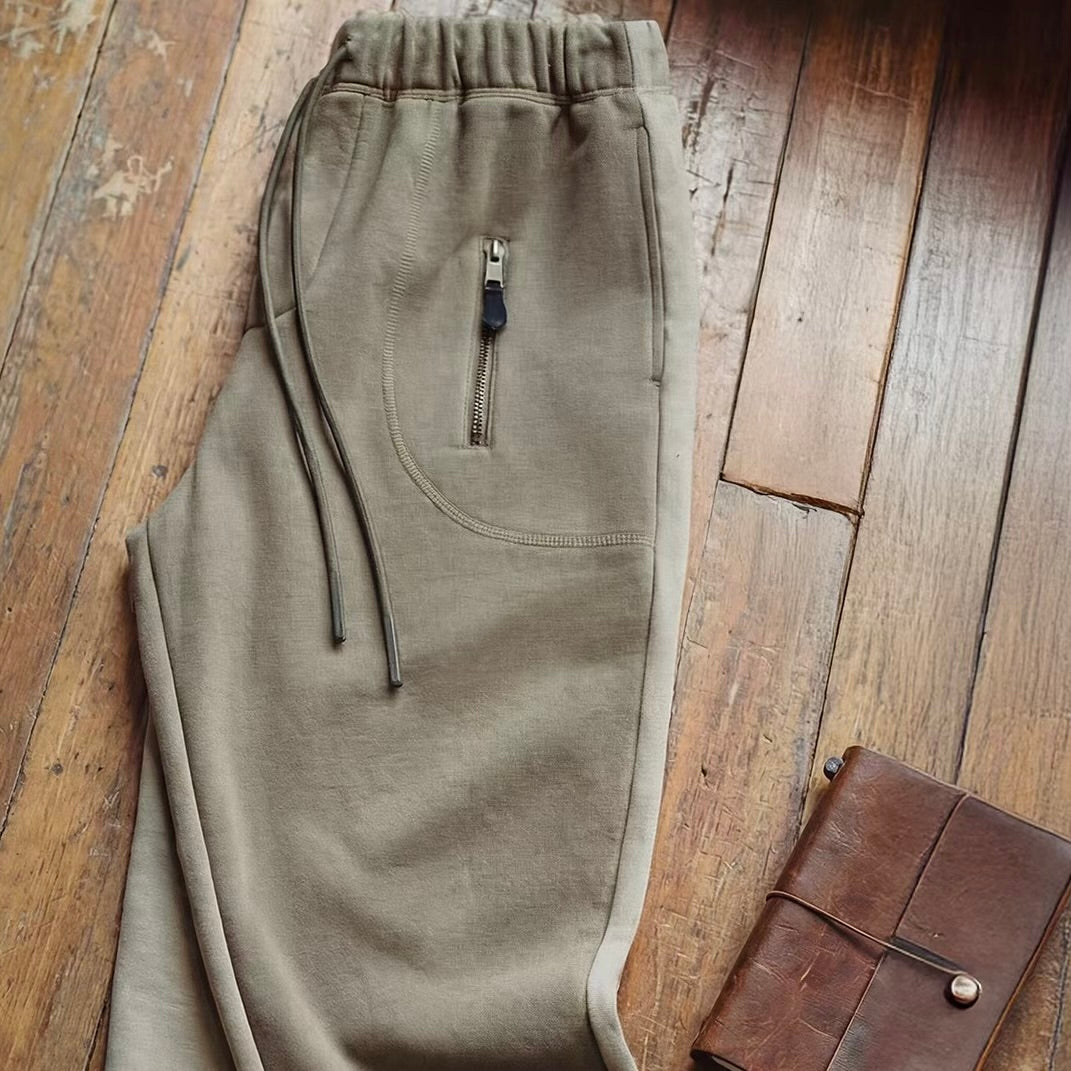 ジップ付ポケット バイカラー スウェットパンツ（1Color）260040