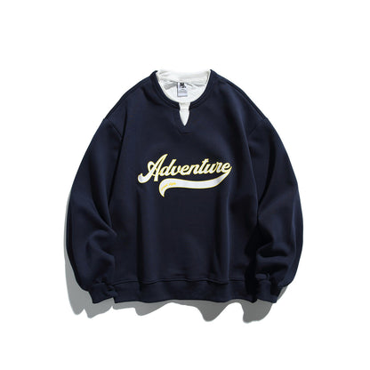 フェイクレイヤード オーバーサイズ ロゴスウェット（3Colors）250716