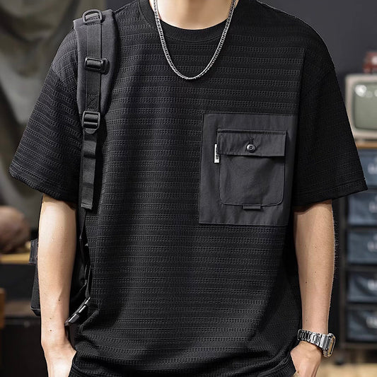パッチポケット付 アイスシルクTシャツ（2Colors）250487