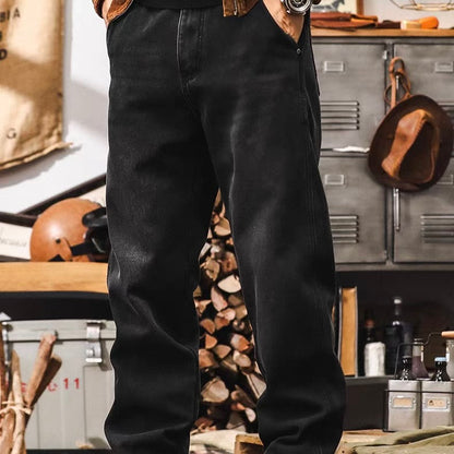 裏起毛 ストーンウォッシュ デニムパンツ（2Colors）240849