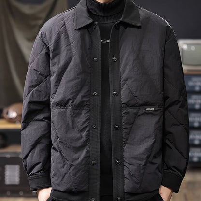 襟付き ダイヤ型 ダウンジャケット（3Colors）250928