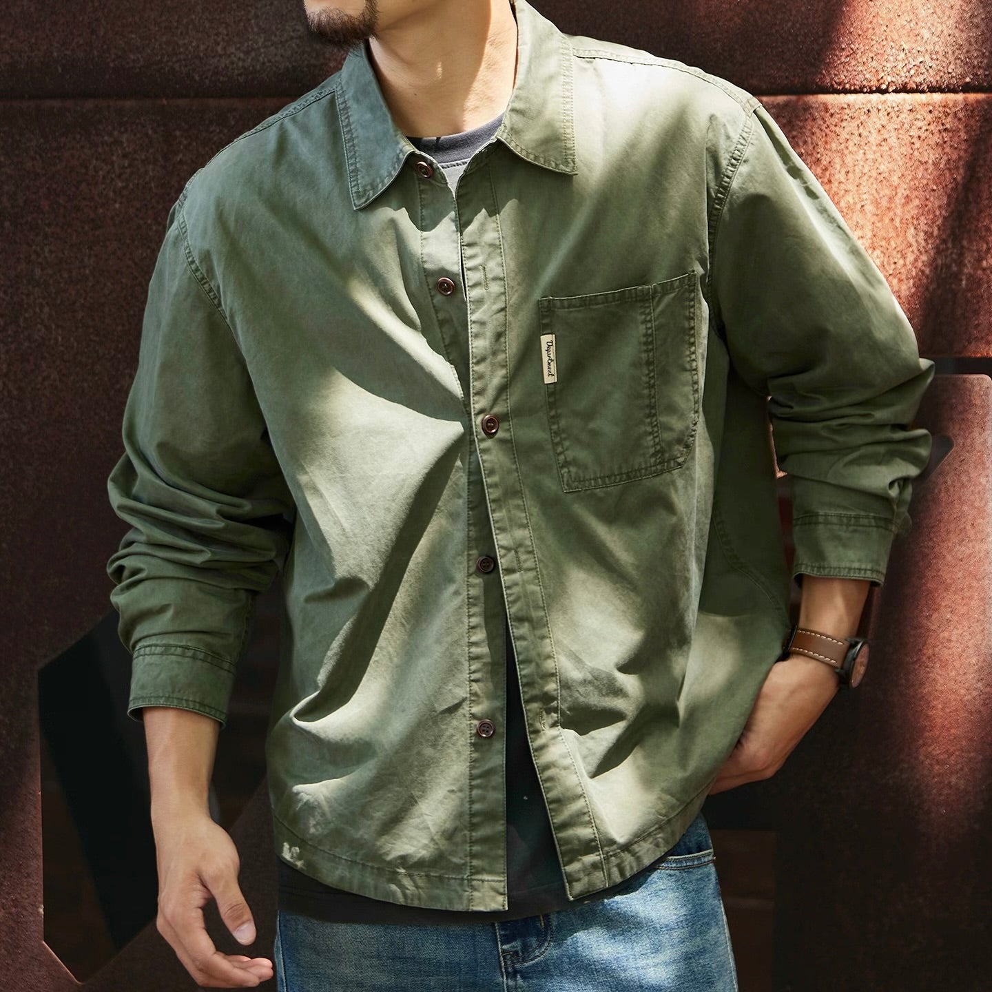 ダメージウォッシュ ワークシャツ（2Colors）250902