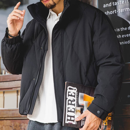 ダイヤ型 スタンドカラー ダウンジャケット（3Colors）251064