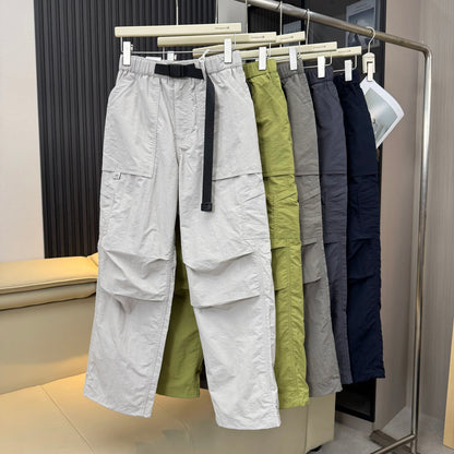 撥水 ウェビングベルト付 パラシュートパンツ（5Colors）250796
