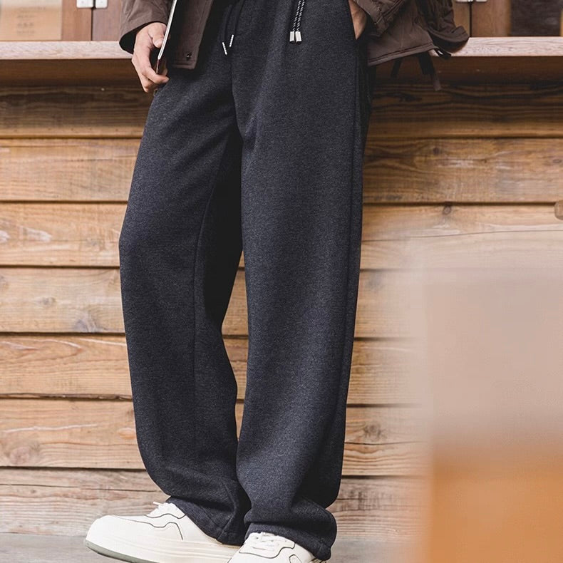 裏起毛 ロープチャーム付 カジュアルパンツ（2Colors）251027