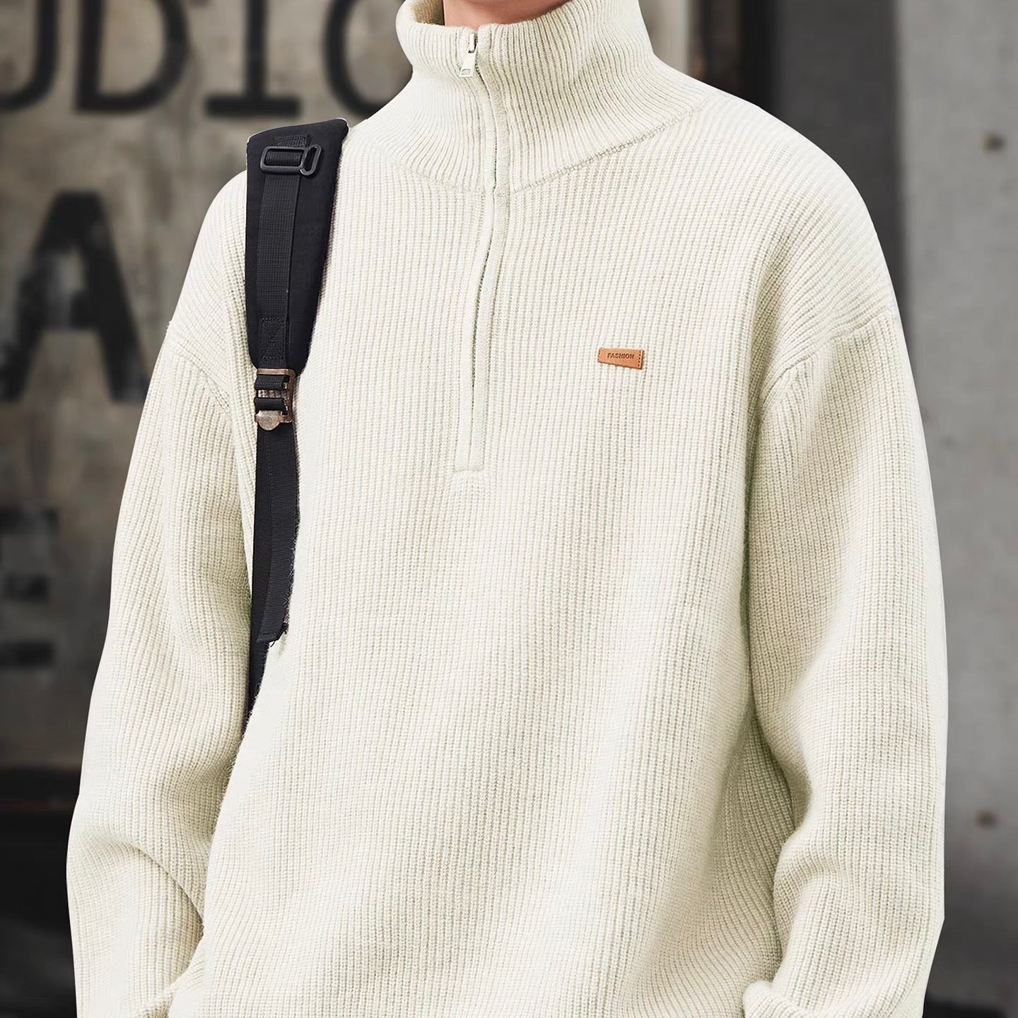 ハーフジップ タートルネック セーター（3Colors）251077