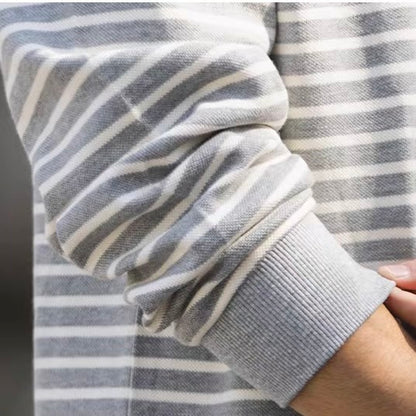 パッチポケット付 ボーダー プルオーバー（2Colors）260122