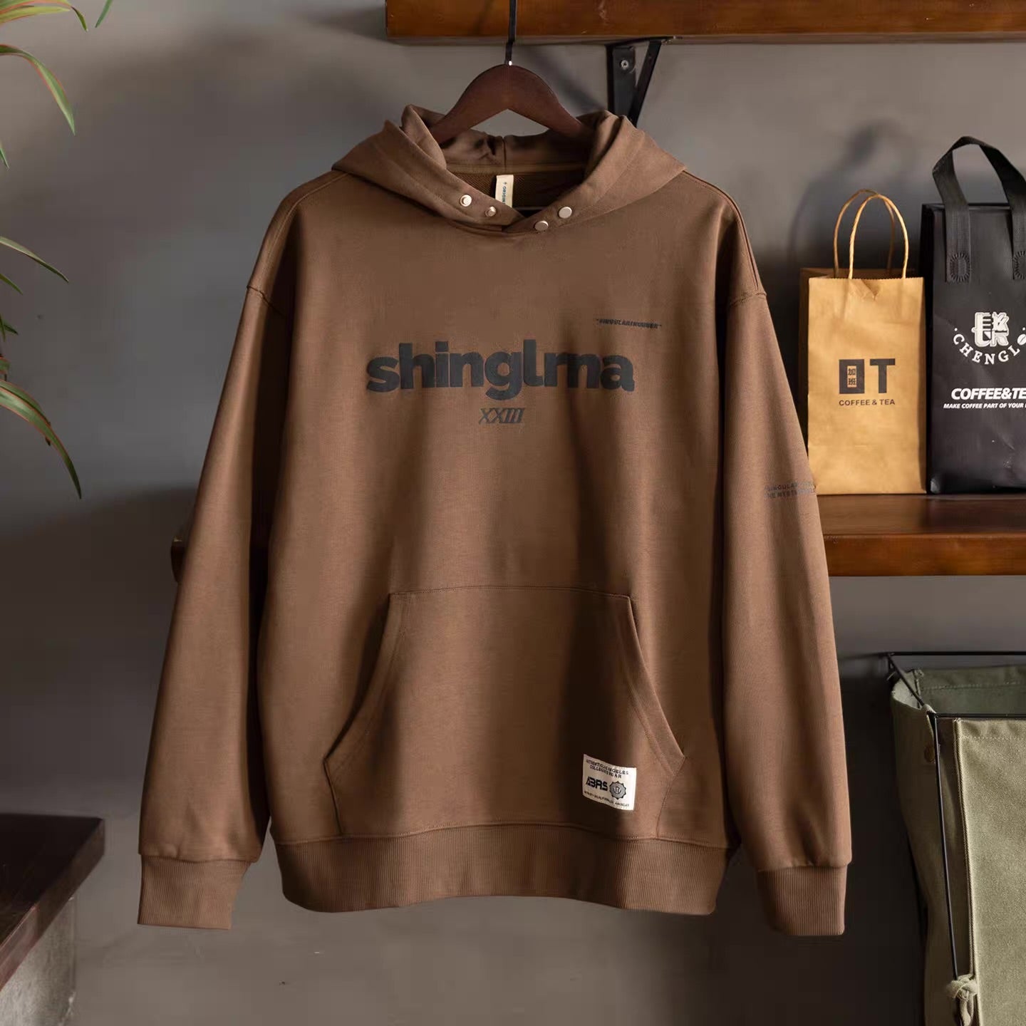 スナップボタン付 プリント フーディー（4Colors）260124