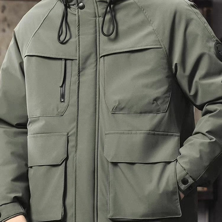 マルチポケット フード付 ワークダウンジャケット（3Colors）251043