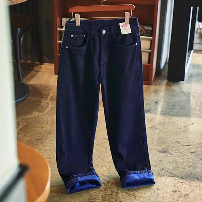 裏起毛 ストレート デニムパンツ（2Colors）250976