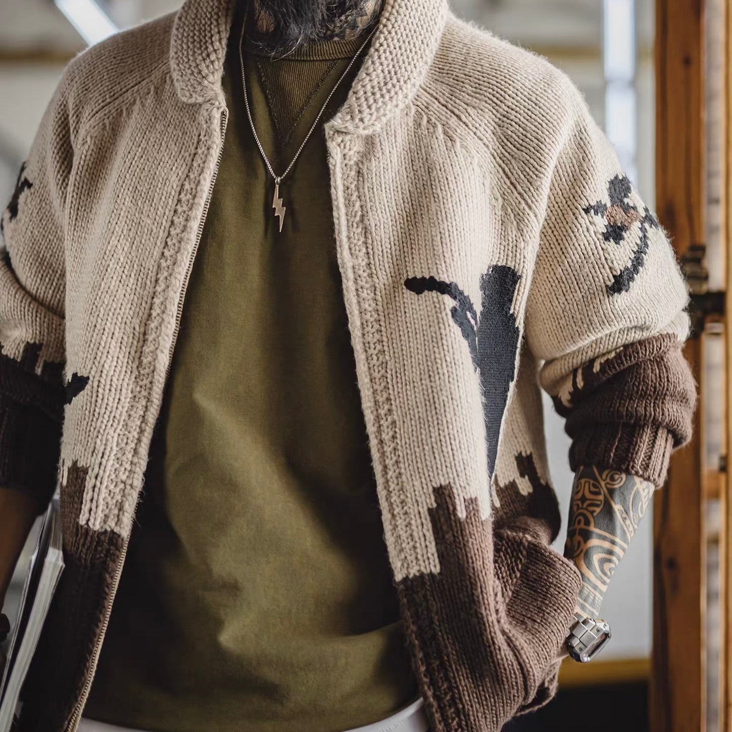 ハンターモチーフ ニットカーディガン（1Color）251067