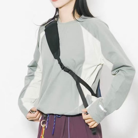 アクセントカラー 長袖 スポーツTシャツ（4Colors）260148