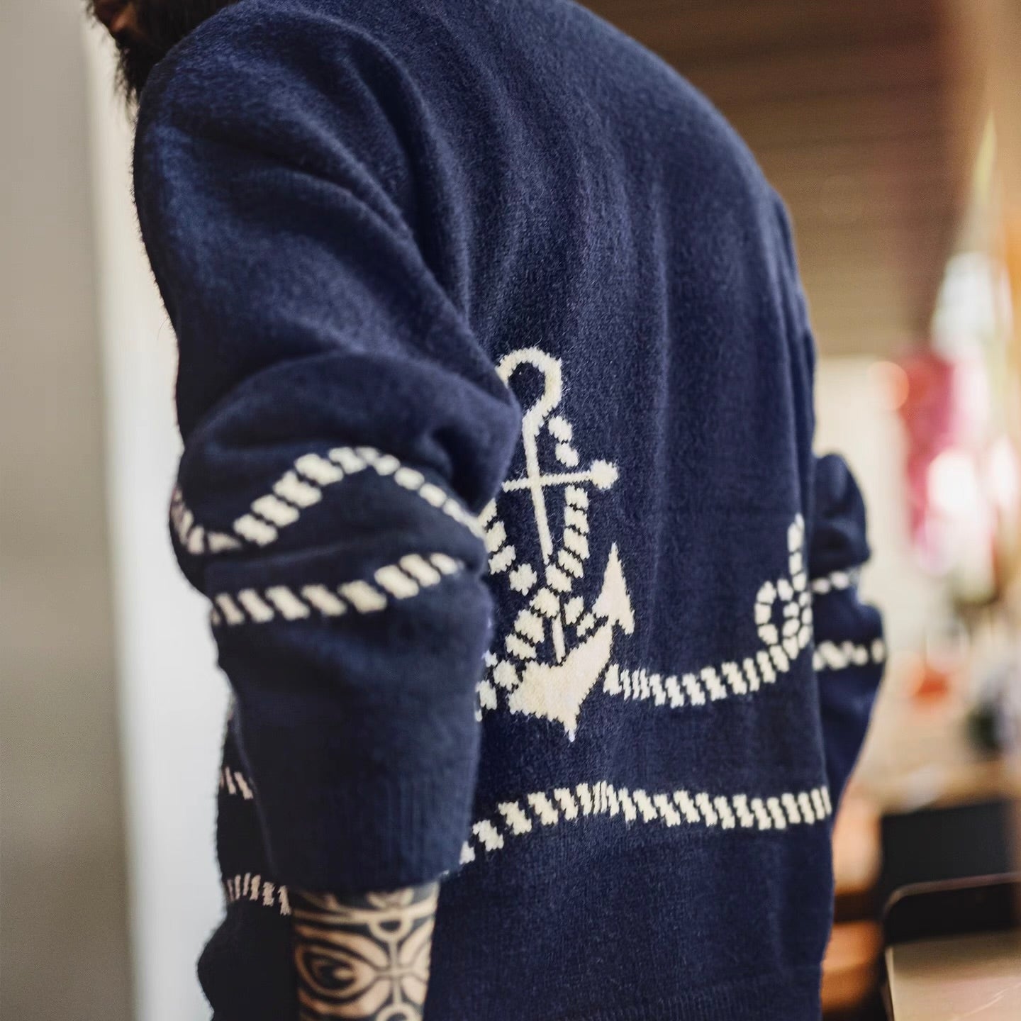 アンカーモチーフ ニットプルオーバー（1Color）250924