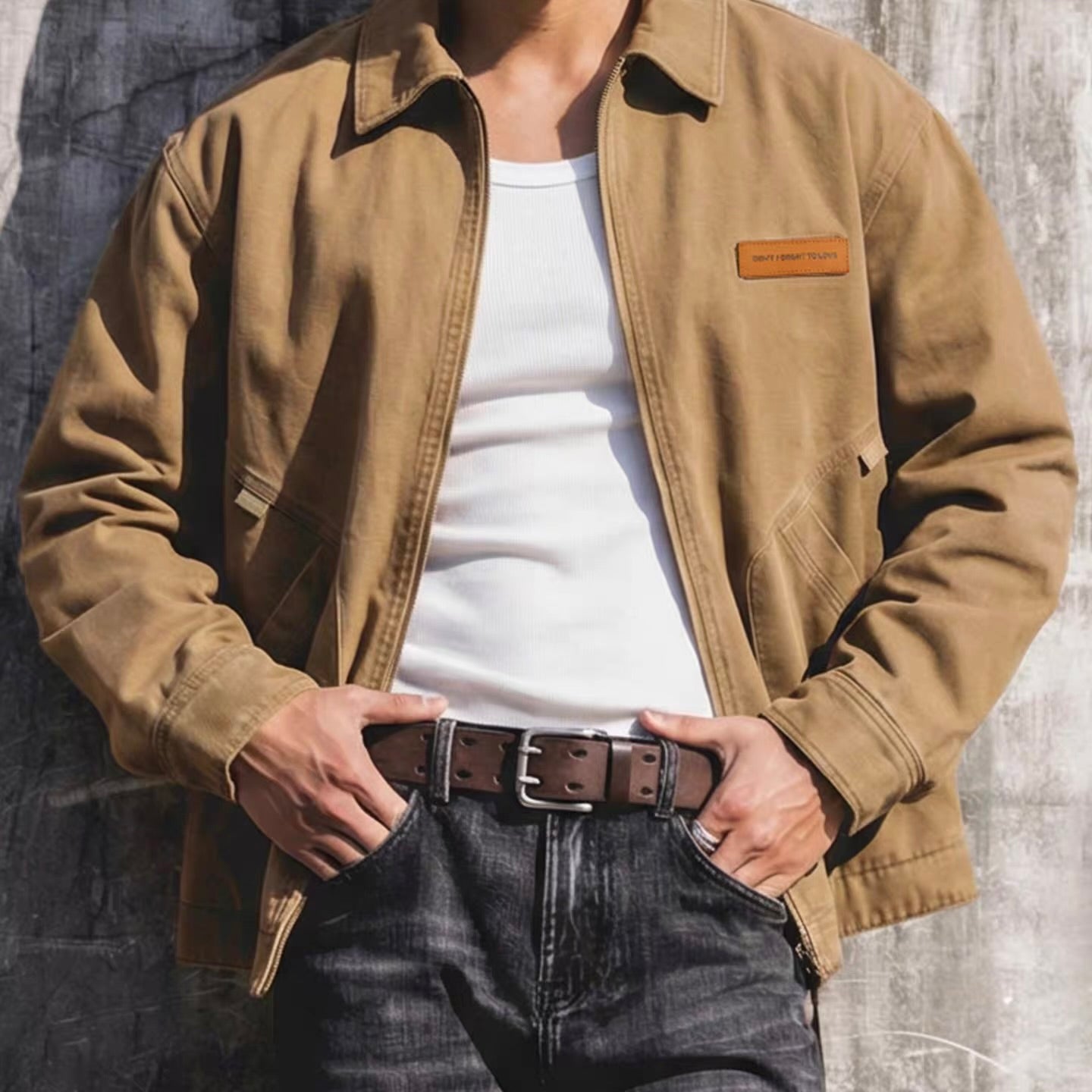 フルジップ シンプル ワークジャケット（3Colors）260215