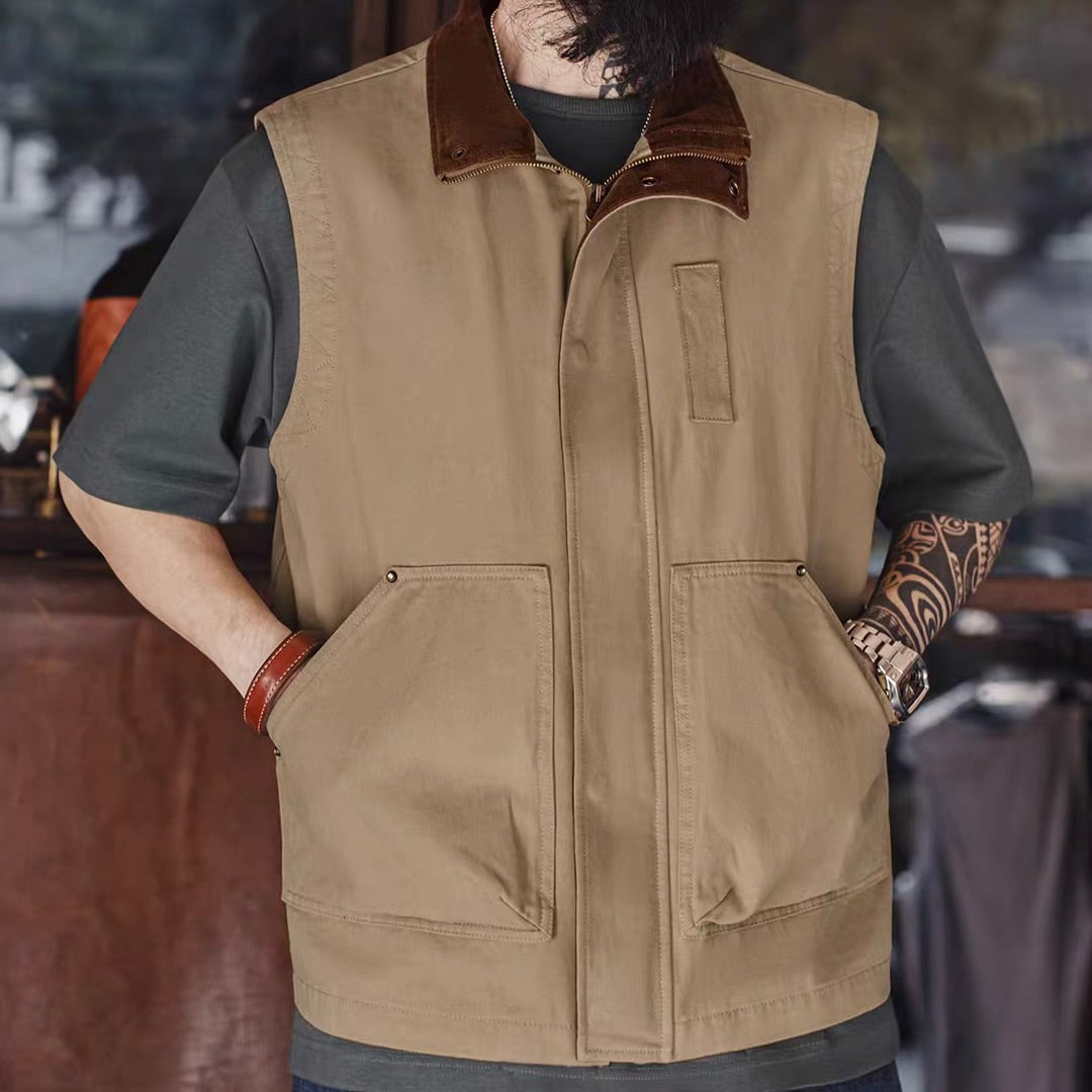 襟コーデュロイ サファリベスト（1Color）260180