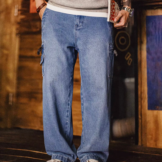 カーゴポケット ウォッシュドデニムパンツ（1Color）260002