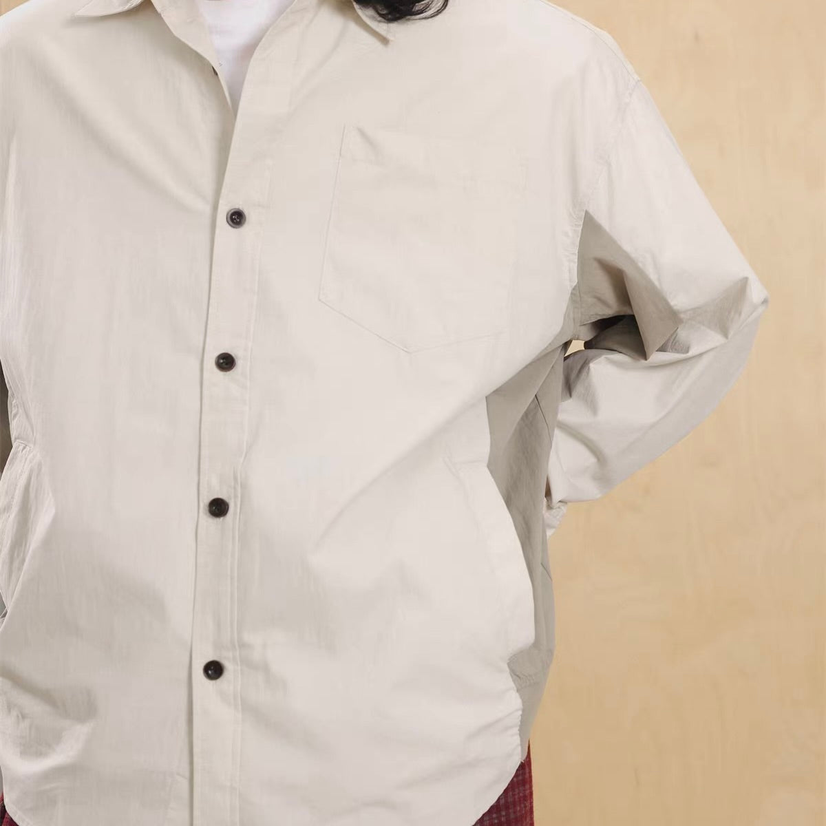 ルーズ アクセントカラー デザインシャツ（2Colors）260158