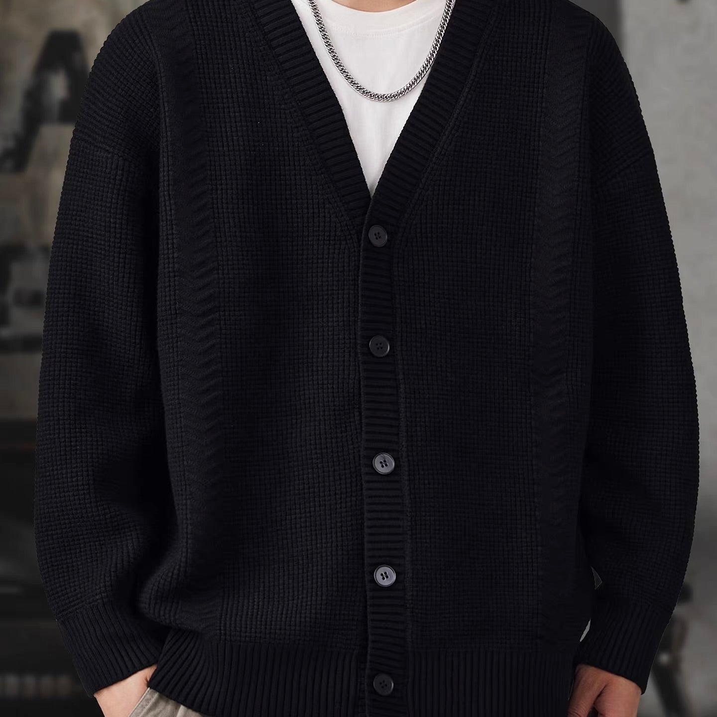 リラックス Vネック カーディガン（3Colors）251088