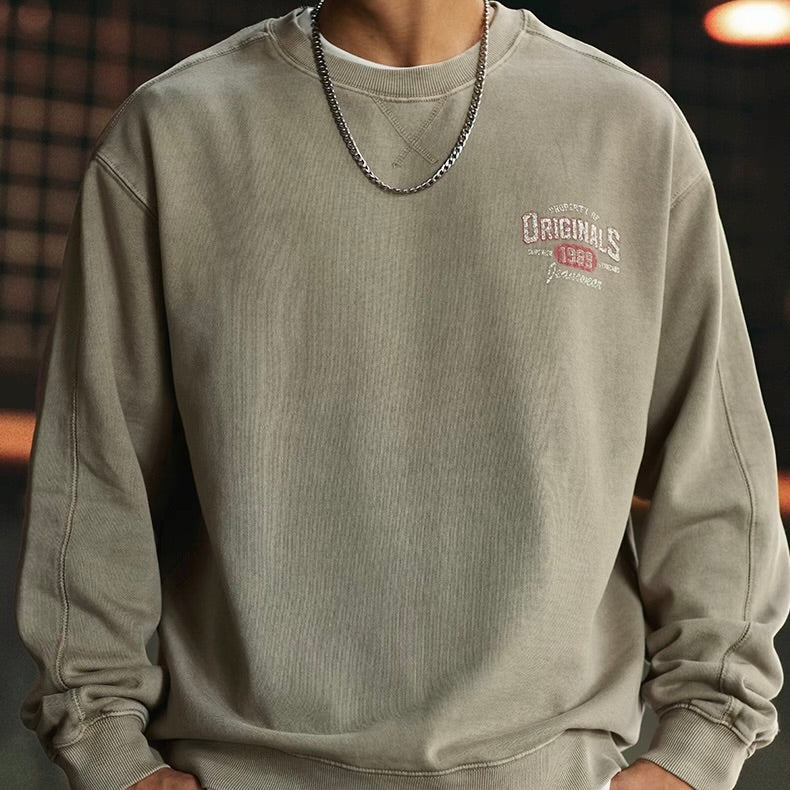 レトロ 裏起毛 スウェットプルオーバー（2Colors）250933