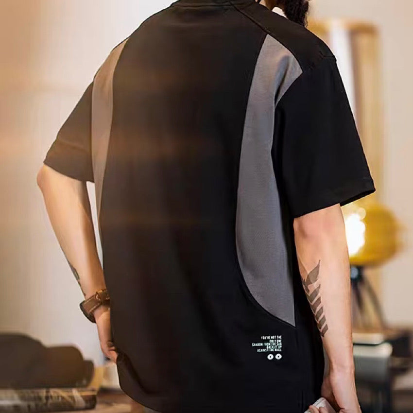ワンポイントカラー ジップポケット付Tシャツ（2Colors）250370