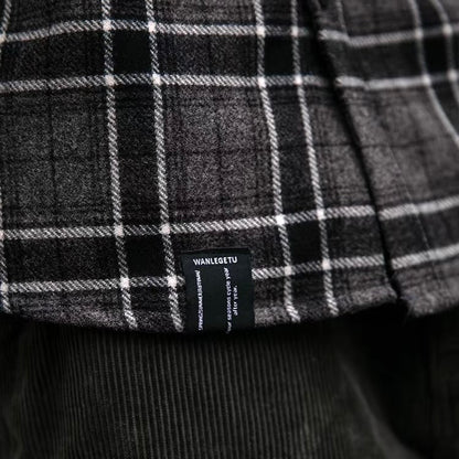 レトロ 厚手 起毛 チェックシャツ（1Color）251084