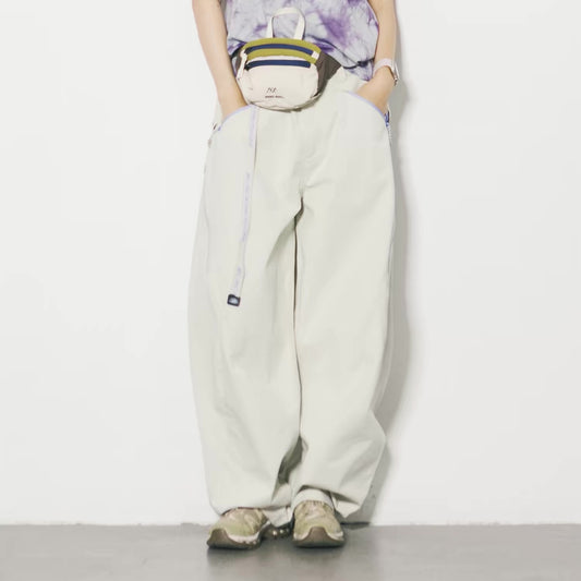 ロングベルト付 パラシュートパンツ（5Colors）260393