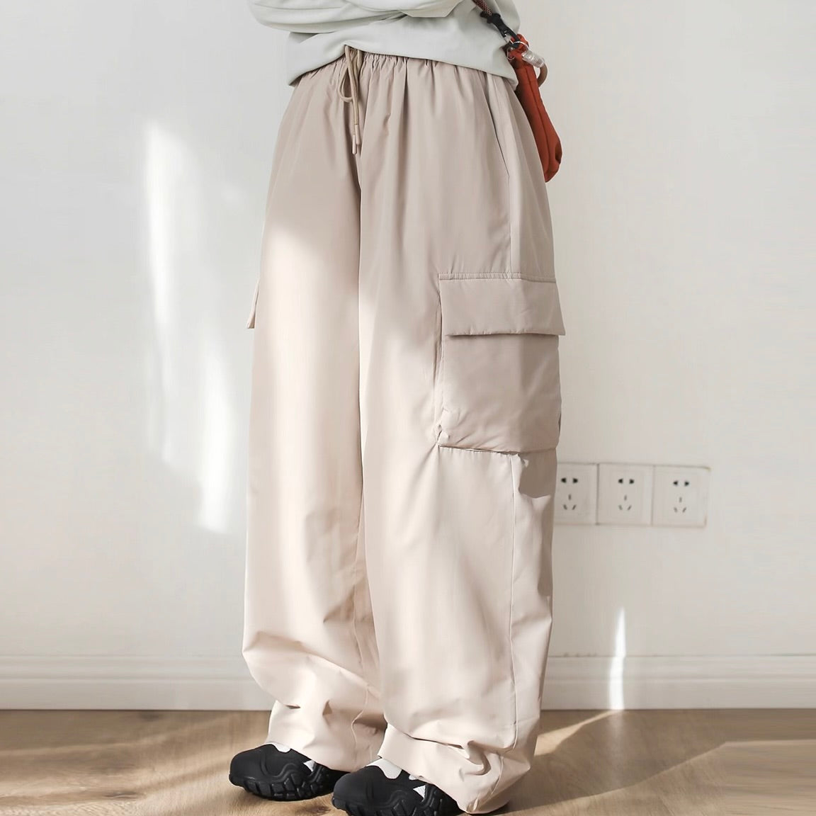 裾ドローコード付 ワイド ダウンパンツ（3Colors）251031