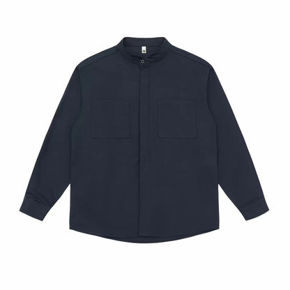 防シワ クラシック スタンドカラーシャツ（2Colors）260695