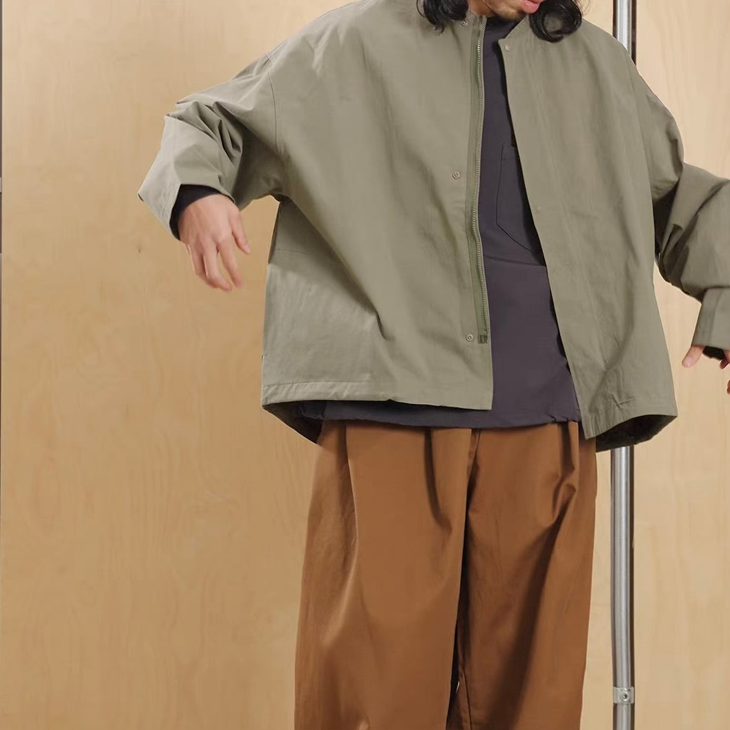 スタンドカラー シンプル スプリングジャケット（2Colors）260194