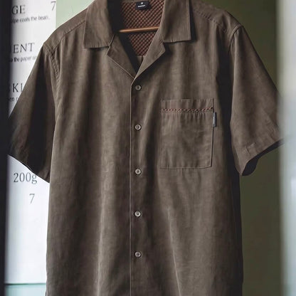 胸ポケット付 オープンカラーシャツ（1Color）260420
