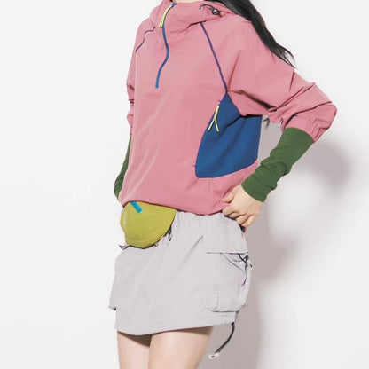 アクセントカラー ハーフジップ ライトジャケット（3Colors）260112