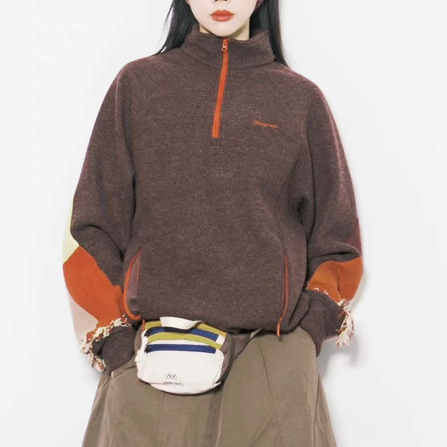 アクセントカラー スタンドネック プルオーバー（3Colors）251065